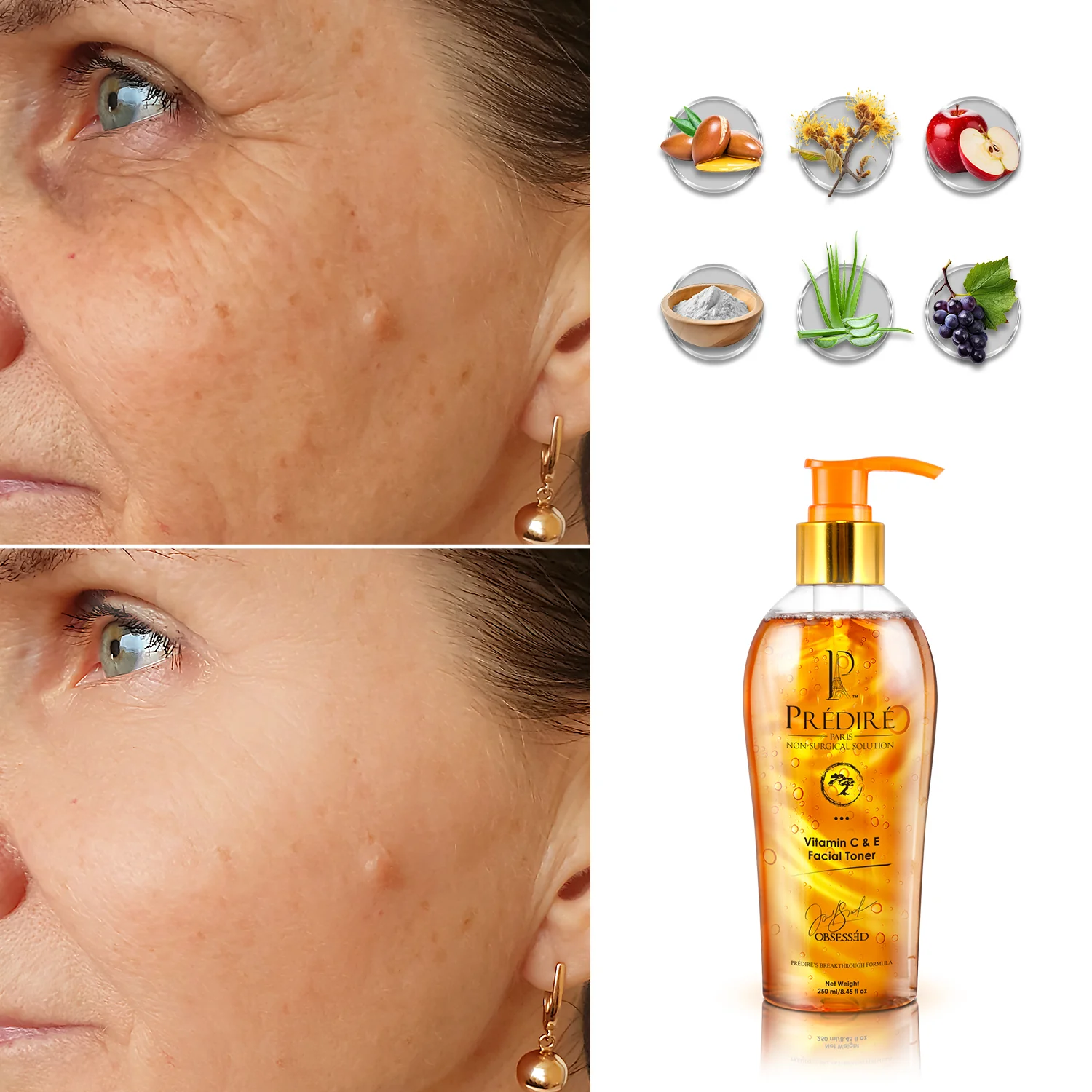 Vitamin C & E Booster Facial Toner, 250ml - Image 3